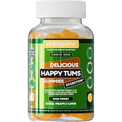 Nutrigums Happy Tums Probiotyki - Wspierają Trawienie - 60 Żelów Nutrigums Happy Tums Probiotyki - Wspierają Trawienie - 60 Żelów