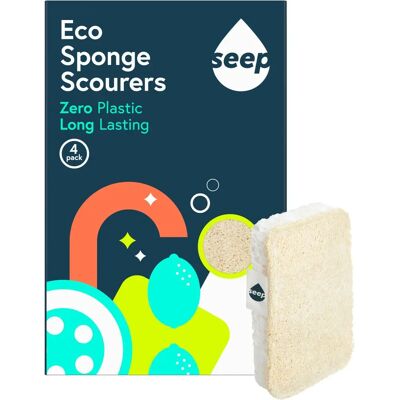Seep Eco Sponge - 4 Pack - Eco-friendly Dish Scrubber Seep Eco Sponge - 4 Pack - Eco-friendly Dish Scrubber