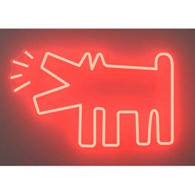 Sinal de neon Barking Dog da Yellowpop Keith Haring - Arte LED Sinal de neon Barking Dog da Yellowpop Keith Haring - Arte LED