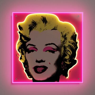 Placa de néon LED Marilyn Monroe da Yellowpop - Decoração pop art Placa de néon LED Marilyn Monroe da Yellowpop - Decoração pop art