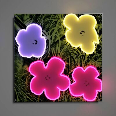 Yellowpop Andy Warhol Flowers Neon Sign - Placa de LED de néon Yellowpop Andy Warhol Flowers Neon Sign - Placa de LED de néon