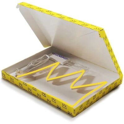 Yellowpop Jean Michel Basquiat Coroa - Placa de neon LED - 40cm x 30cm - Arte e Realeza Yellowpop Jean Michel Basquiat Coroa - Placa de neon LED - 40cm x 30cm - Arte e Realeza