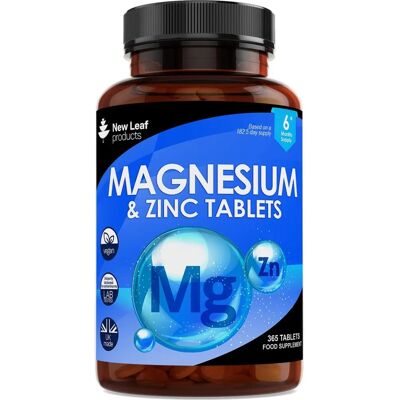 New Leaf Magnesium Zinc Supplement - Vegan Tablets New Leaf Magnesium Zinc Supplement - Vegan Tablets
