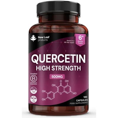 New leaf health Quercetin 500mg High Strength Antioxidant Supplements - 6 Months New leaf health Quercetin 500mg High Strength Antioxidant Supplements - 6 Months