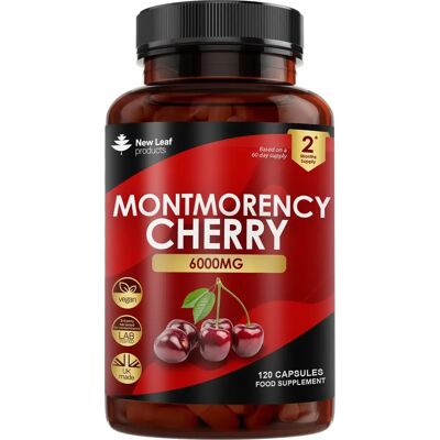 New Leaf Montmorency Cherry 6000mg Extract - 120 Capsules High Strength New Leaf Montmorency Cherry 6000mg Extract - 120 Capsules High Strength