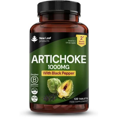 New Leaf - Artichoke Extract 1000mg - 120 Vegan - Tablets New Leaf - Artichoke Extract 1000mg - 120 Vegan - Tablets