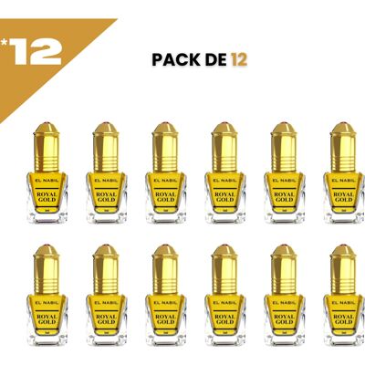 el Nabil Royal Gold - Extrait de Parfum Concentré Sans Alcool - 12 x 5ml - Parfum - Publicité el Nabil Royal Gold - Extrait de Parfum Concentré Sans Alcool - 12 x 5ml - Parfum - Publicité