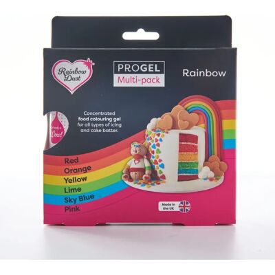 Rainbow Dust - ProGel Rainbow Multipack - Food Colouring Gel - Publicité Rainbow Dust - ProGel Rainbow Multipack - Food Colouring Gel - Publicité