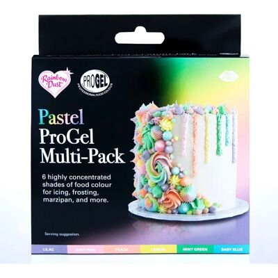 Rainbow Dust - ProGel Pastel Multipack - Food coloring gel - Publicité Rainbow Dust - ProGel Pastel Multipack - Food coloring gel - Publicité