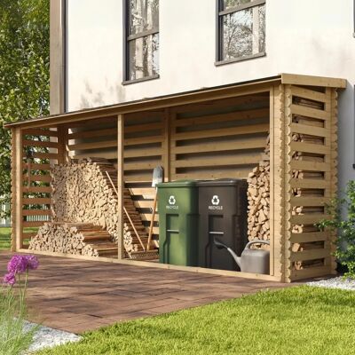 Timbela - Caseta de Madera Exterior - 6,7m3 Capacidad - Techo Impermeable Timbela - Caseta de Madera Exterior - 6,7m3 Capacidad - Techo Impermeable