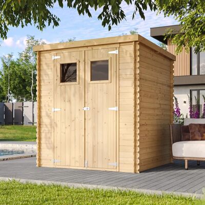 Timber Garden Shed with Windows - 3.53 m² - Waterproof OSB Roof - Easy Access Timber Garden Shed with Windows - 3.53 m² - Waterproof OSB Roof - Easy Access