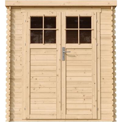 TIMBELA Garden Storage Shed 3.53 m² - Lockable Door - Wooden Outdoor Cabin TIMBELA Garden Storage Shed 3.53 m² - Lockable Door - Wooden Outdoor Cabin