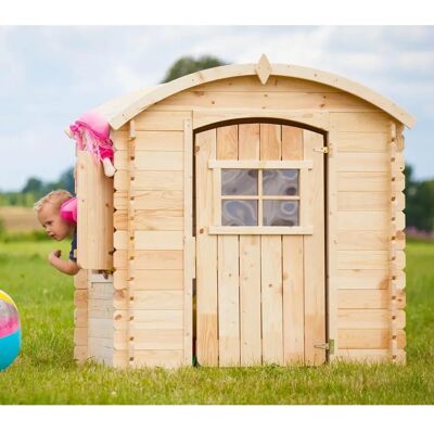 TIMBELA Kinderspielhaus Nordischer Kiefer Outdoor - 112x146x145cm - 1,1m² TIMBELA Kinderspielhaus Nordischer Kiefer Outdoor - 112x146x145cm - 1,1m²