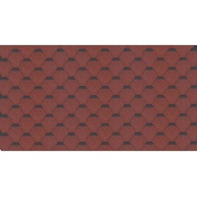 Timbela Tuiles Hexagonales Rouges - Toiture 3m2 - Publicité Timbela Tuiles Hexagonales Rouges - Toiture 3m2 - Publicité