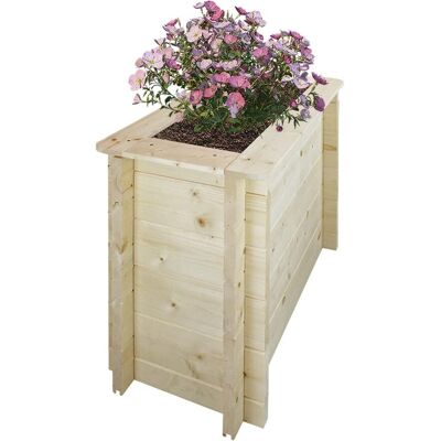 Cama de jardín Timbela - 78x38x57 cm - Maceta de madera para exteriores - Pino / Abeto Cama de jardín Timbela - 78x38x57 cm - Maceta de madera para exteriores - Pino / Abeto