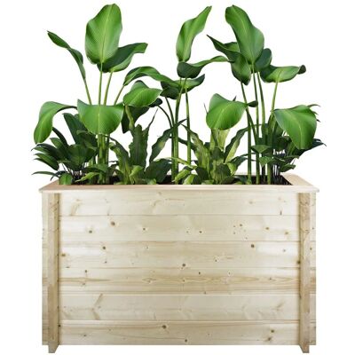 Timbera Jardinera Elevada de Madera - 118x38xH69cm - Macetas Exteriores Timbera Jardinera Elevada de Madera - 118x38xH69cm - Macetas Exteriores