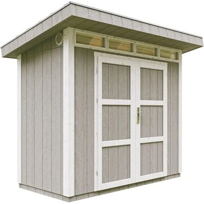 TIMBELA Caseta de Jardín SmartSide 3m² - Resistente a la Intemperie, Duradera, con Ventanas TIMBELA Caseta de Jardín SmartSide 3m² - Resistente a la Intemperie, Duradera, con Ventanas
