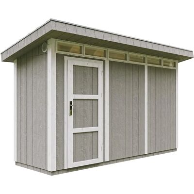 Caseta de jardín TIMBELA - Paneles LP SmartSide 4,3m² con suelo y baldosas bituminosas - Tundra Grey Caseta de jardín TIMBELA - Paneles LP SmartSide 4,3m² con suelo y baldosas bituminosas - Tundra Grey