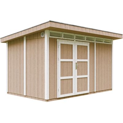 Caseta de Jardín TIMBELA 8,7m² Paneles de Madera, Suelo, Baldosas Caseta de Jardín TIMBELA 8,7m² Paneles de Madera, Suelo, Baldosas