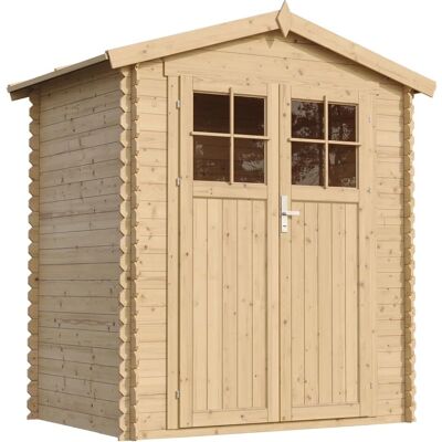 Timbela Wooden Garden Shed - 136x196cm/1.98m² - Natural - Workshop - Bike Storage Timbela Wooden Garden Shed - 136x196cm/1.98m² - Natural - Workshop - Bike Storage