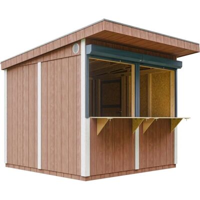 Timbela Premium Paneelikioski - 5,9m² - H240x248x305 cm - Puutarhabaarit, puumyyntikioski - Ulkokäyttö Timbela Premium Paneelikioski - 5,9m² - H240x248x305 cm - Puutarhabaarit, puumyyntikioski - Ulkokäyttö