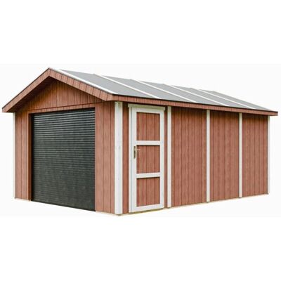 Timbela M991B - Premium Garage - 17 m² - Kestävät LP SmartSide-paneelit Timbela M991B - Premium Garage - 17 m² - Kestävät LP SmartSide-paneelit