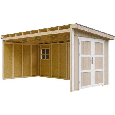 Abri de jardin LP SmartSide 11,47m² - H231x248x530 cm - Sans sol/côté - Durable - Publicité Abri de jardin LP SmartSide 11,47m² - H231x248x530 cm - Sans sol/côté - Durable - Publicité