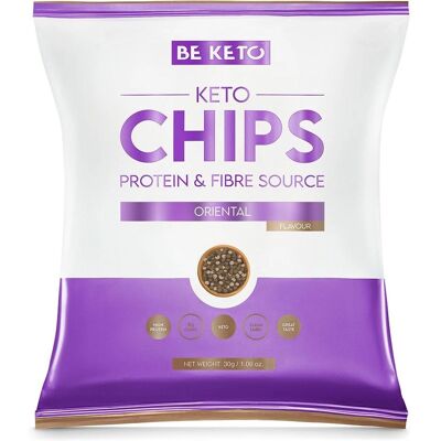 BeKeto Protein Chips Oriental - Würzige, glutenfreie, low-carb Snack BeKeto Protein Chips Oriental - Würzige, glutenfreie, low-carb Snack