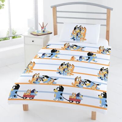 Ensemble de Housse de Couette Junior Bluey Family - Publicité Ensemble de Housse de Couette Junior Bluey Family - Publicité