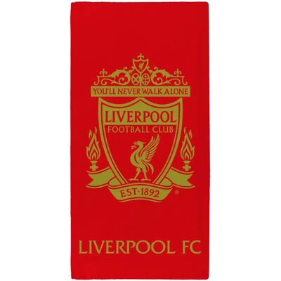 Liverpool FC Liver Bird Red Gold Beach Towel - Beach Towel Liverpool FC Liver Bird Red Gold Beach Towel - Beach Towel
