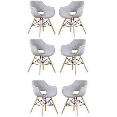 Life Interiors Sillón de Tela Olivia Eiffel - Gris Claro - Sillón Life Interiors Sillón de Tela Olivia Eiffel - Gris Claro - Sillón