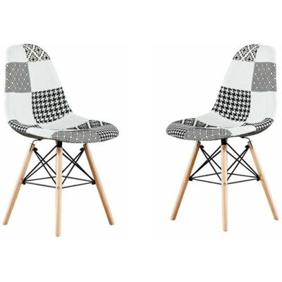 Life Interiors Eiffel Patchwork Dining Chair - Set of 2 Life Interiors Eiffel Patchwork Dining Chair - Set of 2
