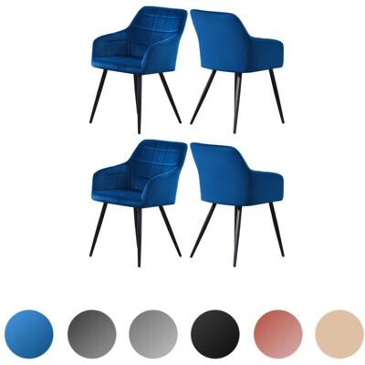 Life Interiors Camden Velvet Dining Chair Set of 4 - Dining Chair Life Interiors Camden Velvet Dining Chair Set of 4 - Dining Chair