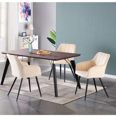 Life Interiors - Cambrils Cosmo Lux - Walnuss - Dining set Life Interiors - Cambrils Cosmo Lux - Walnuss - Dining set