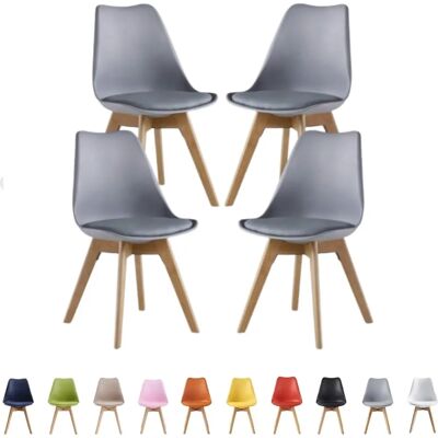 LIFE INTERIORS Ensemble de 4 Chaises Lorenzo Retro - Publicité LIFE INTERIORS Ensemble de 4 Chaises Lorenzo Retro - Publicité