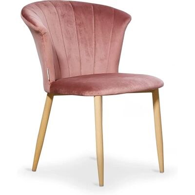 Life Interiors Silla de Comedor Terciopelo Elsa Rosa - Silla de comedor Life Interiors Silla de Comedor Terciopelo Elsa Rosa - Silla de comedor