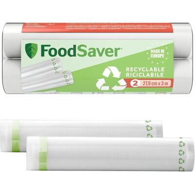Foodsaver Vakuumbeutel - Recycelbar Transparent - 28cm x 3m Foodsaver Vakuumbeutel - Recycelbar Transparent - 28cm x 3m
