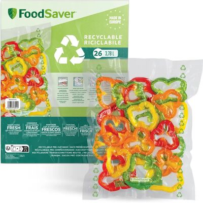 Sacs sous vide Foodsaver - Réutilisables, 3,87L, Transparent - Sacs de mise sous vide - Publicité Sacs sous vide Foodsaver - Réutilisables, 3,87L, Transparent - Sacs de mise sous vide - Publicité