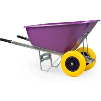 KCT - Purple Barrow 200L - Twin - Heavy - Wheelbarrow KCT - Purple Barrow 200L - Twin - Heavy - Wheelbarrow