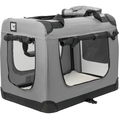KCT - Medium Grey Fabric Pet Carrier - Grey - Medium - Pet Carrier KCT - Medium Grey Fabric Pet Carrier - Grey - Medium - Pet Carrier