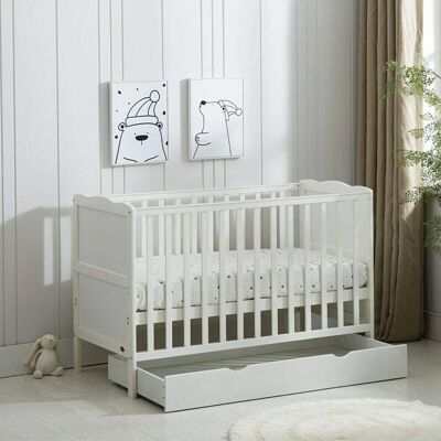 MCC BABY COT BED White Orlando Drawer - Baby cot bed MCC BABY COT BED White Orlando Drawer - Baby cot bed