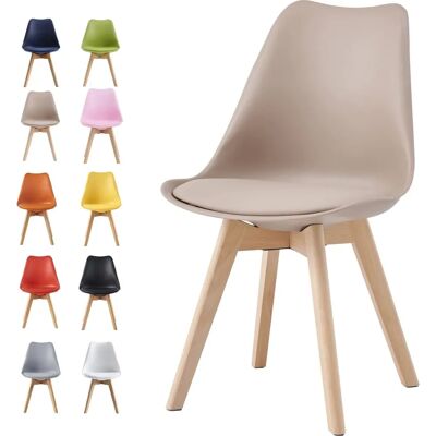 MCC - Set of 1/2/4 Dining Chairs - Brown - Wood - Chair MCC - Set of 1/2/4 Dining Chairs - Brown - Wood - Chair