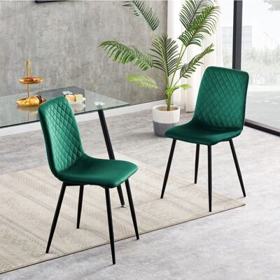 Ensemble MCC Vert de 1/2/4 Chaises de salle à manger en velours - Chaises de salle à manger - Publicité Ensemble MCC Vert de 1/2/4 Chaises de salle à manger en velours - Chaises de salle à manger - Publicité