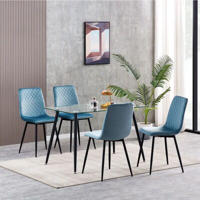 MCC - Lexi Chairs - Light blue - Velvet - Dining chair MCC - Lexi Chairs - Light blue - Velvet - Dining chair