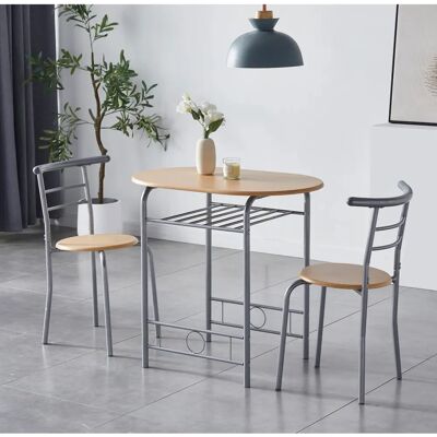 MCC - NATURAL - Metal Wood - Dining table set MCC - NATURAL - Metal Wood - Dining table set