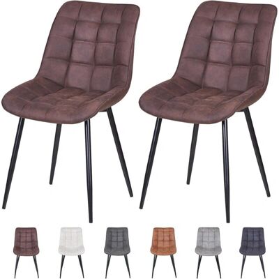 MCC - Alba - Brown - Faux Suede Leather - dining chairs MCC - Alba - Brown - Faux Suede Leather - dining chairs