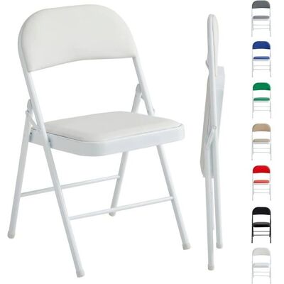 Chaise pliable en faux cuir MCC - Chair - Publicité Chaise pliable en faux cuir MCC - Chair - Publicité