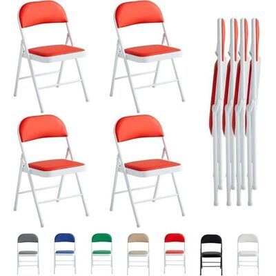 Modèle MCC - Chaises pliables en faux cuir - Pack de 4 - Publicité Modèle MCC - Chaises pliables en faux cuir - Pack de 4 - Publicité