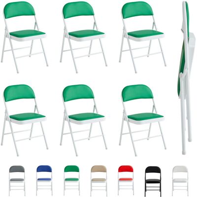 MCC - Faux Leather padded Foldable Chair - Vert - Pack de 6 - Chair - Publicité MCC - Faux Leather padded Foldable Chair - Vert - Pack de 6 - Chair - Publicité