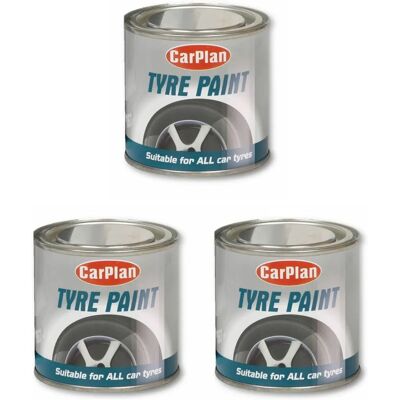Carplan - Rubber Tyre Mudflap Trim Black Paint - 250ML Carplan - Rubber Tyre Mudflap Trim Black Paint - 250ML